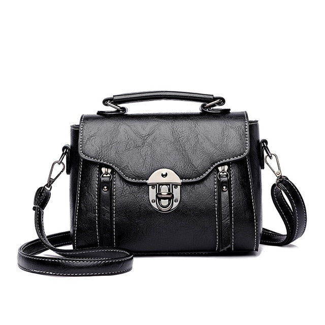 Yogodlns New Crossbody Bag For Women PU Leather Small Square Bag Fashion Shoulder Bag Vintage Lady Handbag Lock Messenge Bag