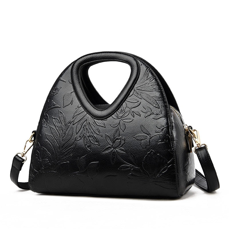 Women Leather Handbags Female Ladies Hand Hobos Bag Mother Shoulder Bag Chinese Style Crossbody Bags For Women 2019 Sac A Main