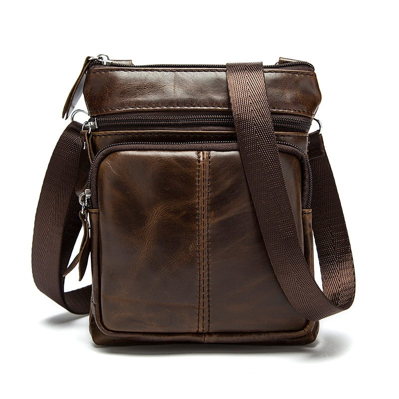 WESTAL Men's Shoulder Bag Small Crossbody Bags for Men Mini Bag for Phone Men's Bag Genuine Leather Men Messenger Bags 2222