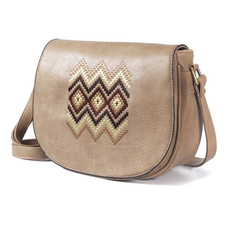 Annmouler Fashion Shoulder Bag Vintage Women Handbag Purse Embroidery Messenger Bag Quality Small Bag for Girls Crossbody Bag
