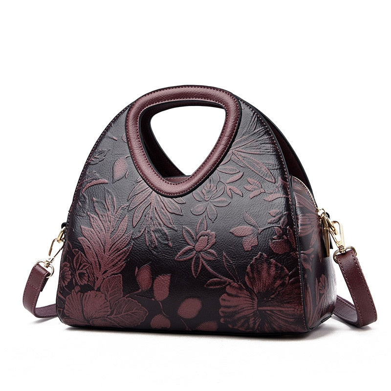 Women Leather Handbags Female Ladies Hand Hobos Bag Mother Shoulder Bag Chinese Style Crossbody Bags For Women 2019 Sac A Main