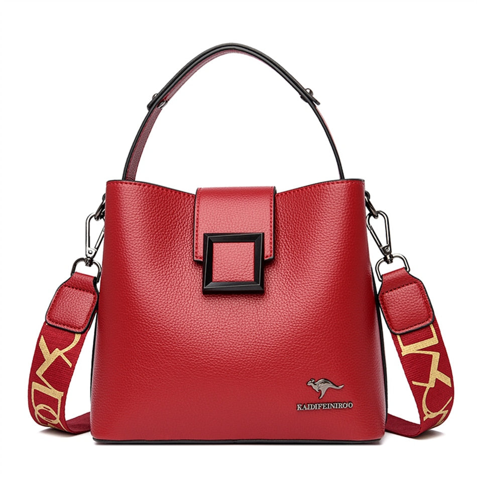 3 Layers Casual Mini Handbag Soft Leather Shoulder Bags for Women Luxury Ladies Crossbody Bag Female Messenger High Quality Sac