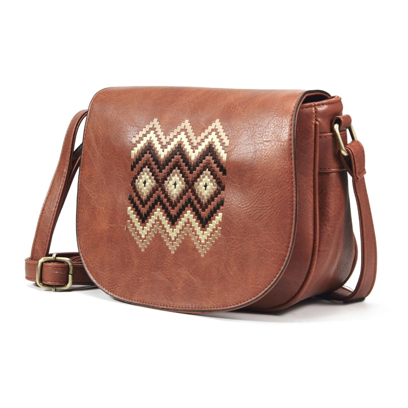 Annmouler Fashion Shoulder Bag Vintage Women Handbag Purse Embroidery Messenger Bag Quality Small Bag for Girls Crossbody Bag