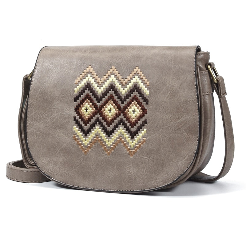 Annmouler Fashion Shoulder Bag Vintage Women Handbag Purse Embroidery Messenger Bag Quality Small Bag for Girls Crossbody Bag