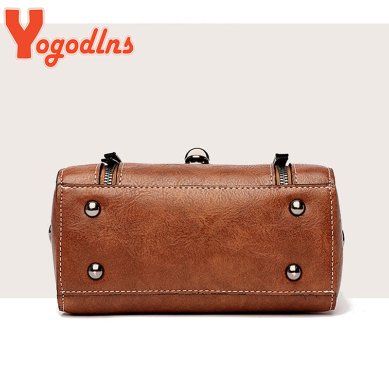 Yogodlns New Crossbody Bag For Women PU Leather Small Square Bag Fashion Shoulder Bag Vintage Lady Handbag Lock Messenge Bag