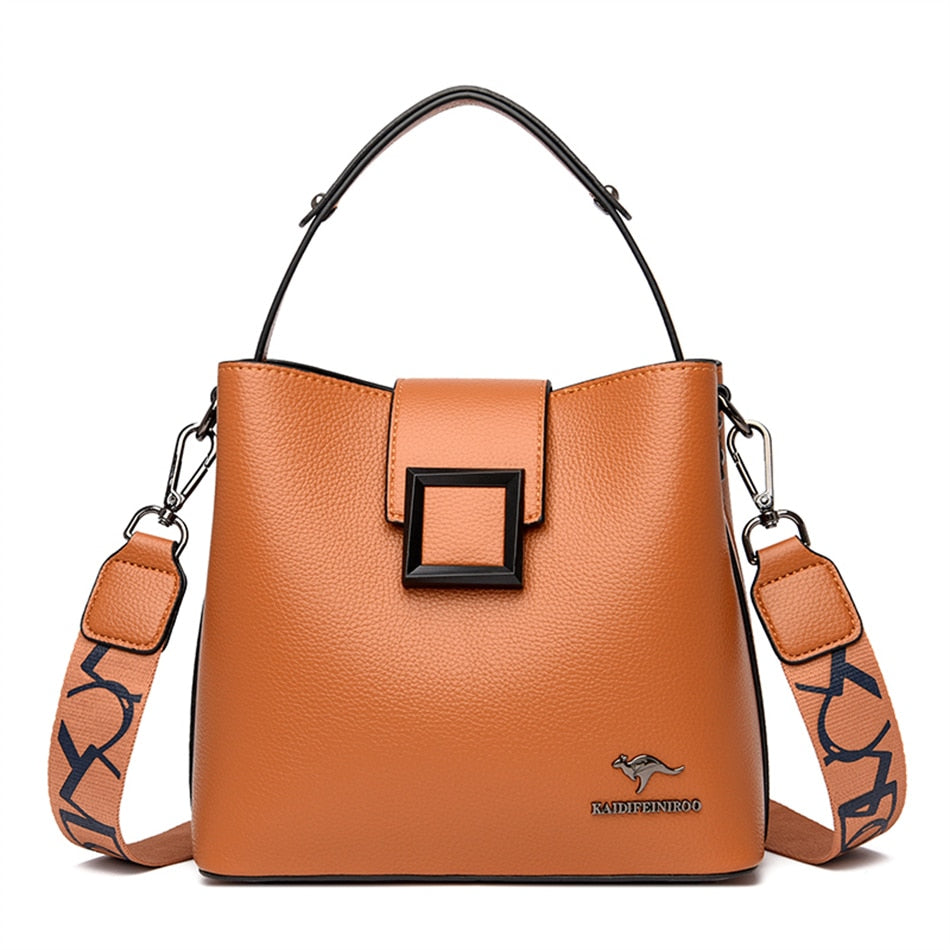 3 Layers Casual Mini Handbag Soft Leather Shoulder Bags for Women Luxury Ladies Crossbody Bag Female Messenger High Quality Sac
