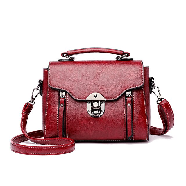 Yogodlns New Crossbody Bag For Women PU Leather Small Square Bag Fashion Shoulder Bag Vintage Lady Handbag Lock Messenge Bag