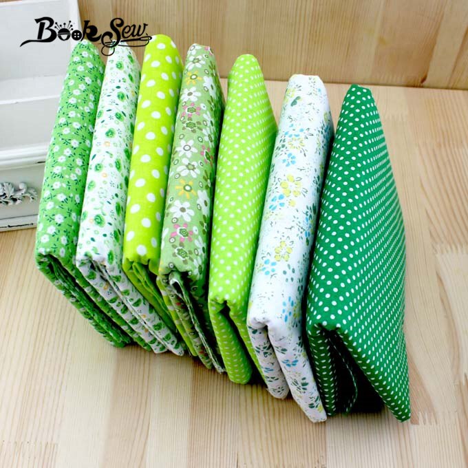 Booksew 7pcs 50cmx50cm Navy Blue Fat Quarters Cotton Fabric For DIY Sewing Patchwork Fabrics Tilda Cloth Telas Tecido Tulle