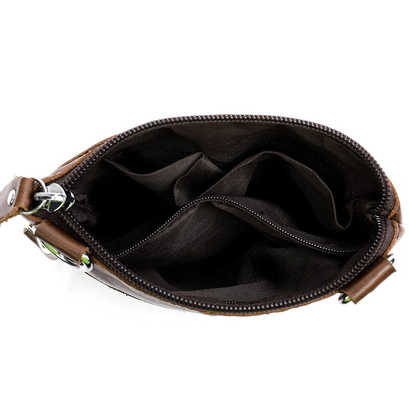 WESTAL Men's Shoulder Bag Small Crossbody Bags for Men Mini Bag for Phone Men's Bag Genuine Leather Men Messenger Bags 2222
