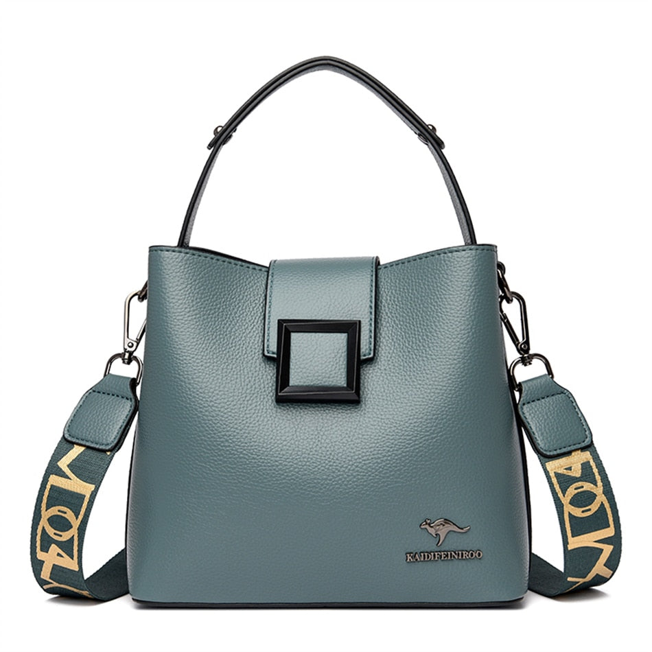 3 Layers Casual Mini Handbag Soft Leather Shoulder Bags for Women Luxury Ladies Crossbody Bag Female Messenger High Quality Sac