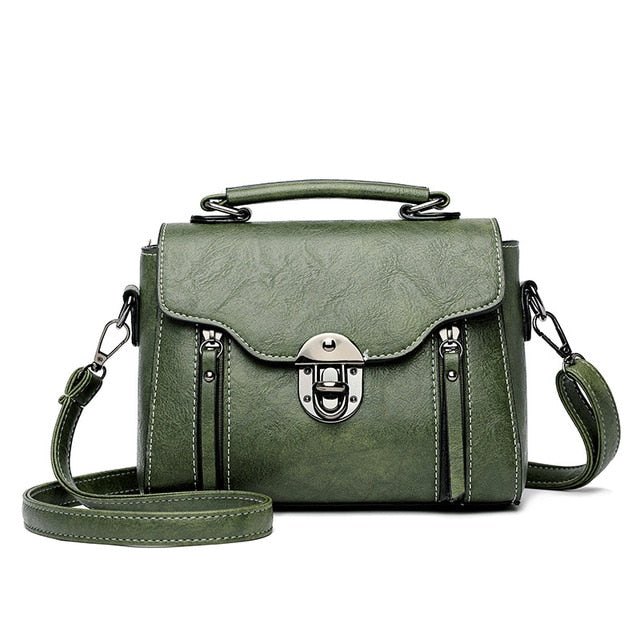 Yogodlns New Crossbody Bag For Women PU Leather Small Square Bag Fashion Shoulder Bag Vintage Lady Handbag Lock Messenge Bag