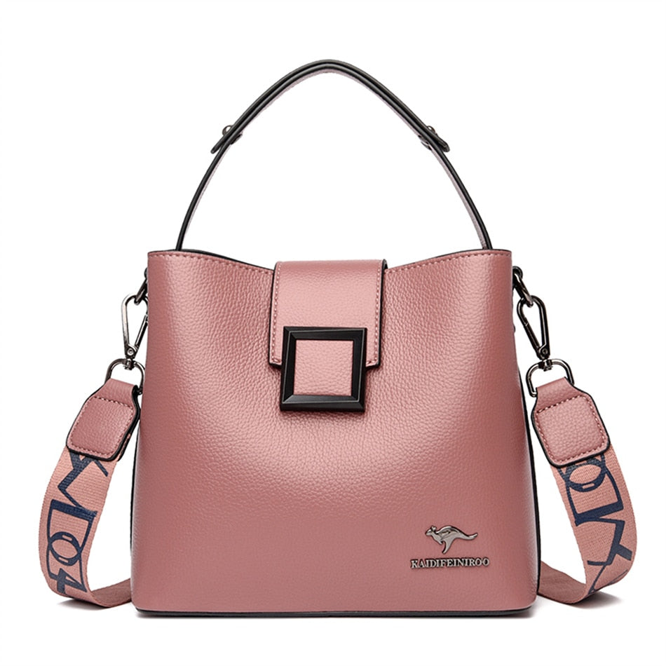 3 Layers Casual Mini Handbag Soft Leather Shoulder Bags for Women Luxury Ladies Crossbody Bag Female Messenger High Quality Sac