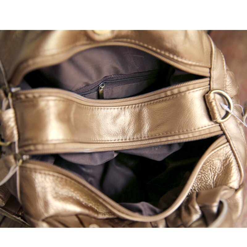 Arliwwi Designer 100% Genuine Leather Tote Shoulder Bags Female Vintage Women's Real Cow Leather Messenger Handbags GJ01