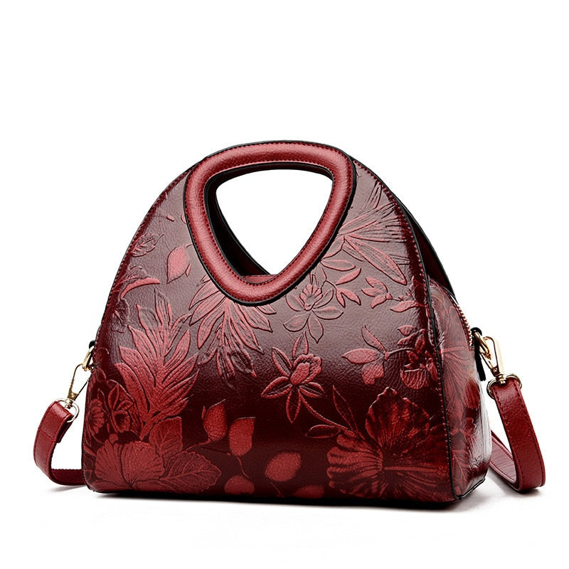 Women Leather Handbags Female Ladies Hand Hobos Bag Mother Shoulder Bag Chinese Style Crossbody Bags For Women 2019 Sac A Main