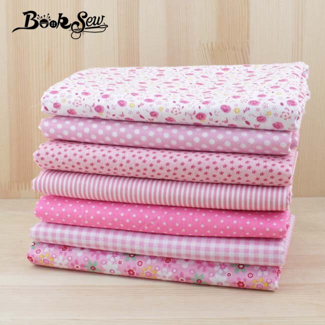 Booksew 7pcs 50cmx50cm Navy Blue Fat Quarters Cotton Fabric For DIY Sewing Patchwork Fabrics Tilda Cloth Telas Tecido Tulle