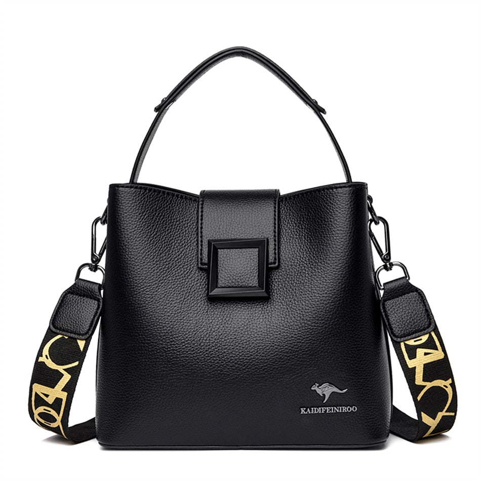 3 Layers Casual Mini Handbag Soft Leather Shoulder Bags for Women Luxury Ladies Crossbody Bag Female Messenger High Quality Sac