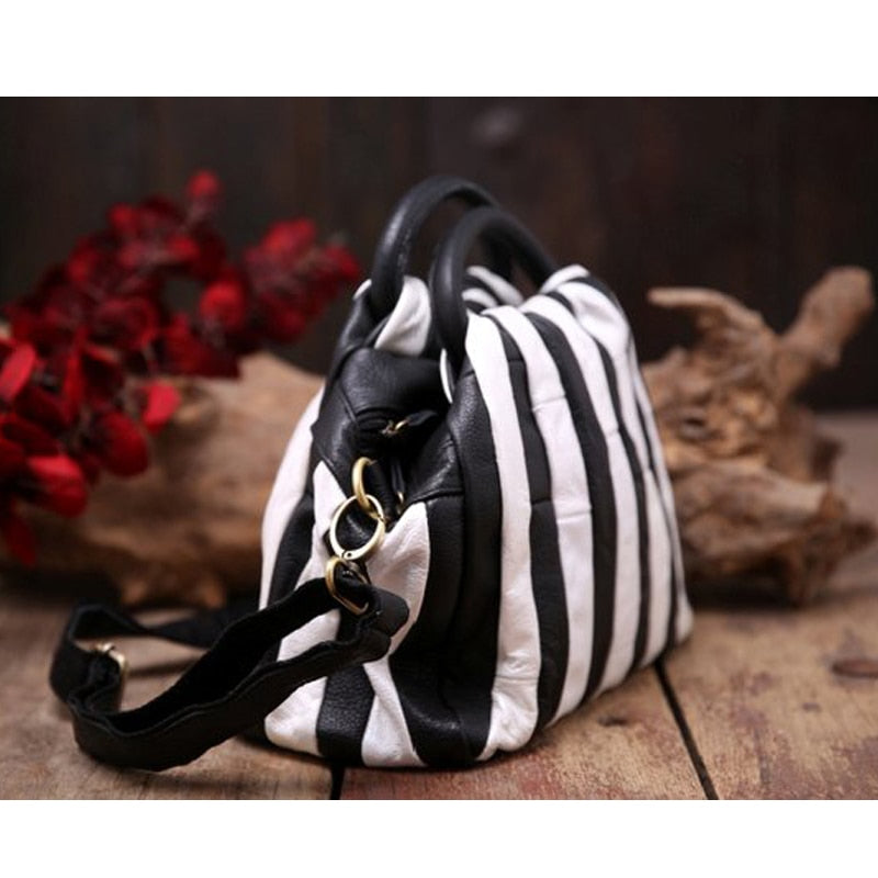 Arliwwi Designer 100% Genuine Leather Tote Shoulder Bags Female Vintage Women's Real Cow Leather Messenger Handbags GJ01