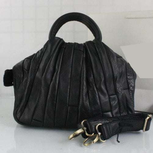 Arliwwi Designer 100% Genuine Leather Tote Shoulder Bags Female Vintage Women's Real Cow Leather Messenger Handbags GJ01