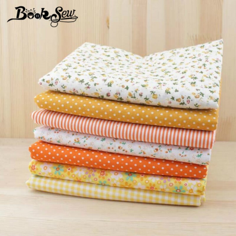 Booksew 7pcs 50cmx50cm Navy Blue Fat Quarters Cotton Fabric For DIY Sewing Patchwork Fabrics Tilda Cloth Telas Tecido Tulle