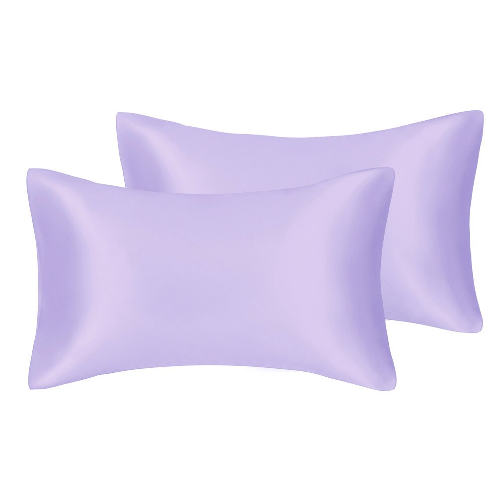 Solid High Quality Silky Satin Skin Care Pillowcase Hair Anti Pillow Case Queen King Full Size Pillow Cover For Sleep