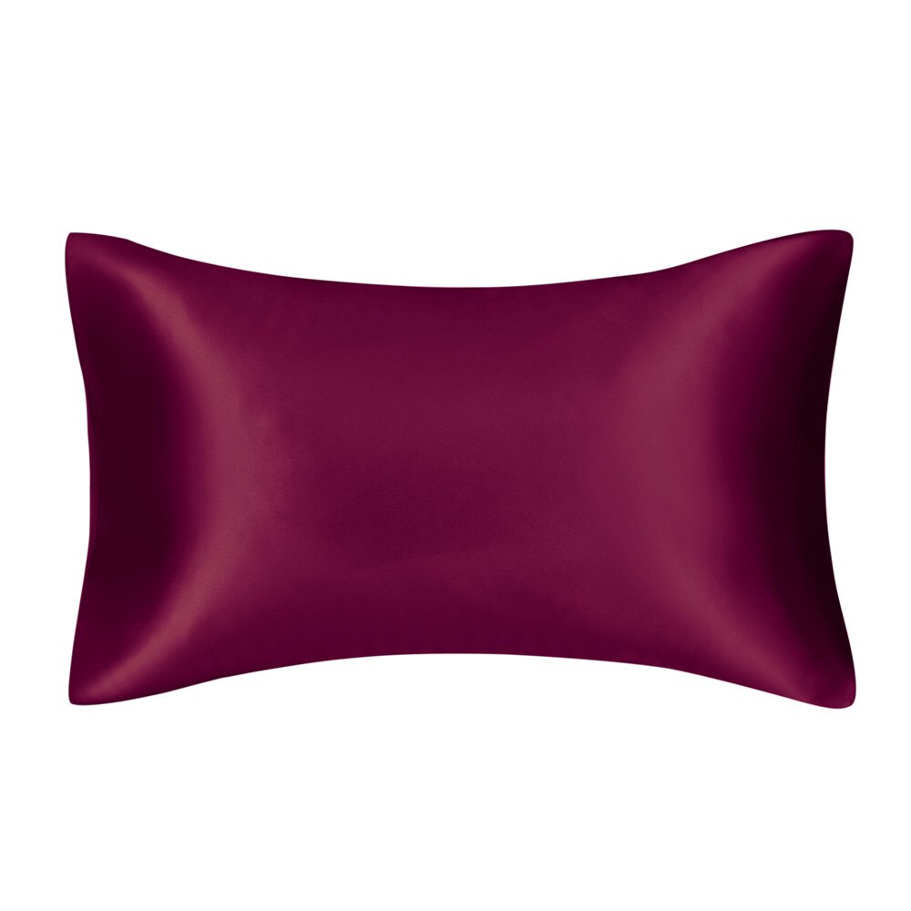 Solid High Quality Silky Satin Skin Care Pillowcase Hair Anti Pillow Case Queen King Full Size Pillow Cover For Sleep