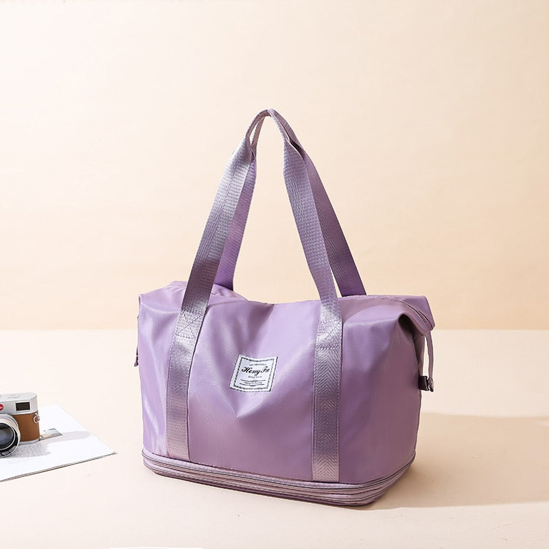 AOTTLA Travel Bag Women Shoulder Bag Quality Casual Handbag Double Zipper Expansion Bag Large Female Bag Fashion New Luggage Bag