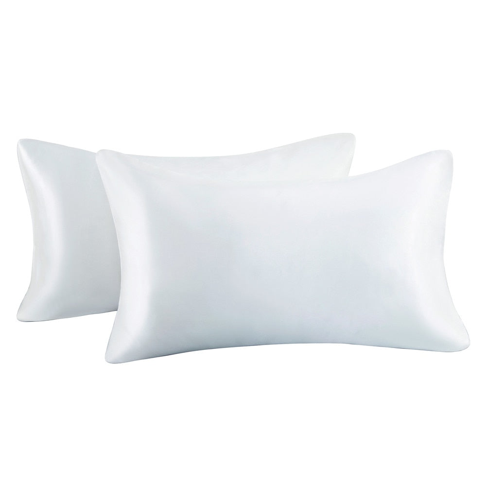 Solid High Quality Silky Satin Skin Care Pillowcase Hair Anti Pillow Case Queen King Full Size Pillow Cover For Sleep