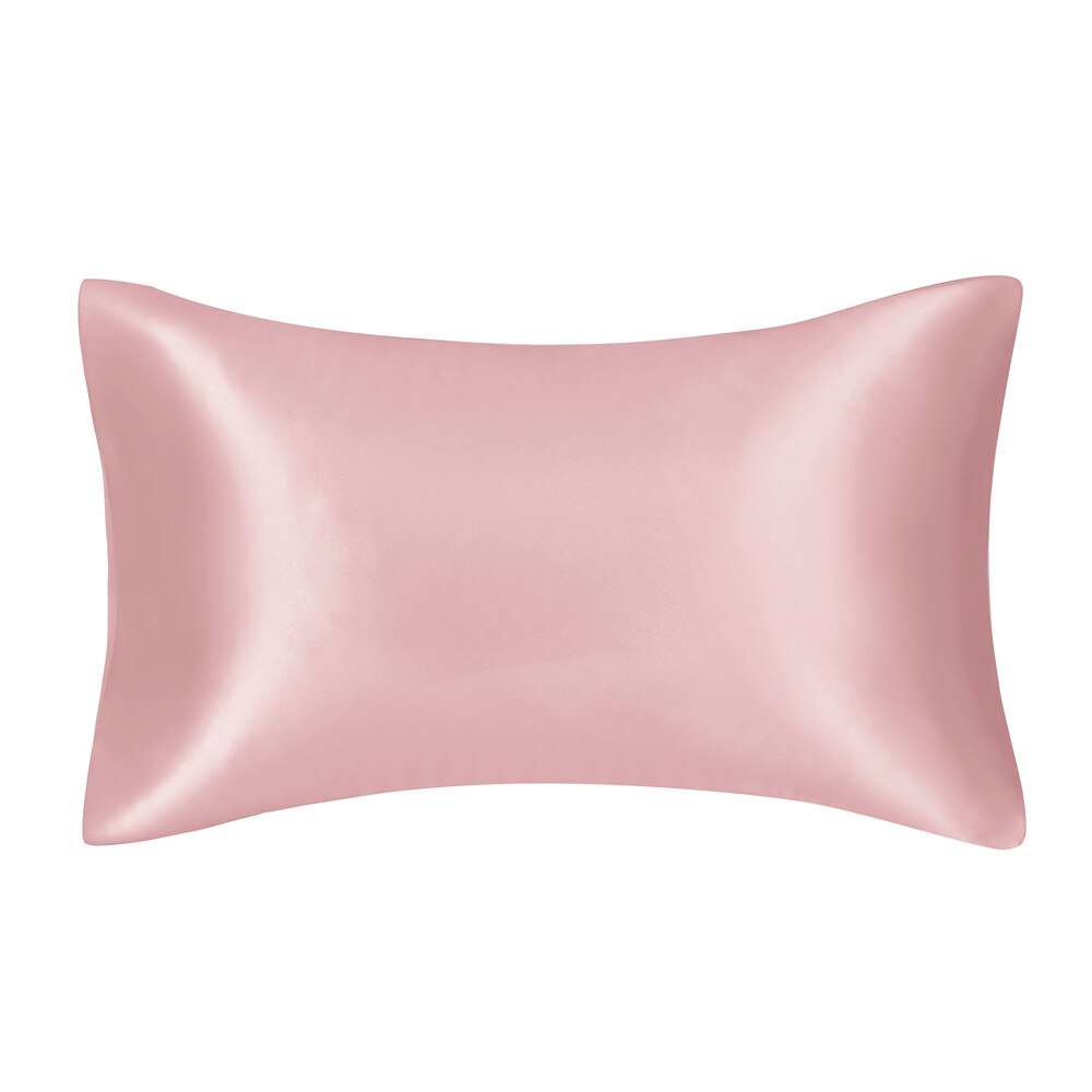Solid High Quality Silky Satin Skin Care Pillowcase Hair Anti Pillow Case Queen King Full Size Pillow Cover For Sleep