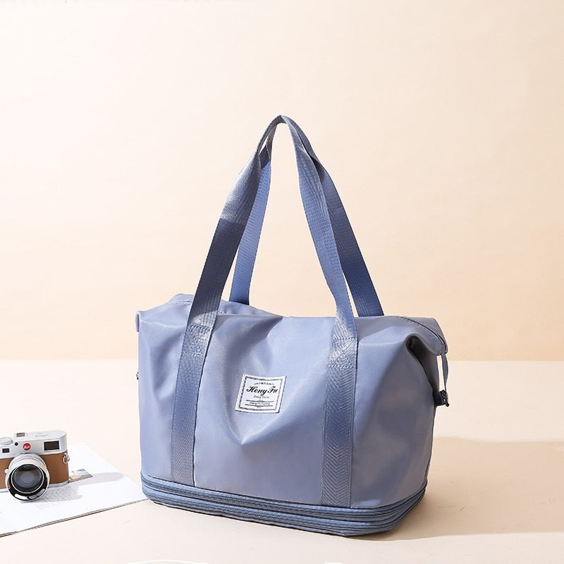 AOTTLA Travel Bag Women Shoulder Bag Quality Casual Handbag Double Zipper Expansion Bag Large Female Bag Fashion New Luggage Bag