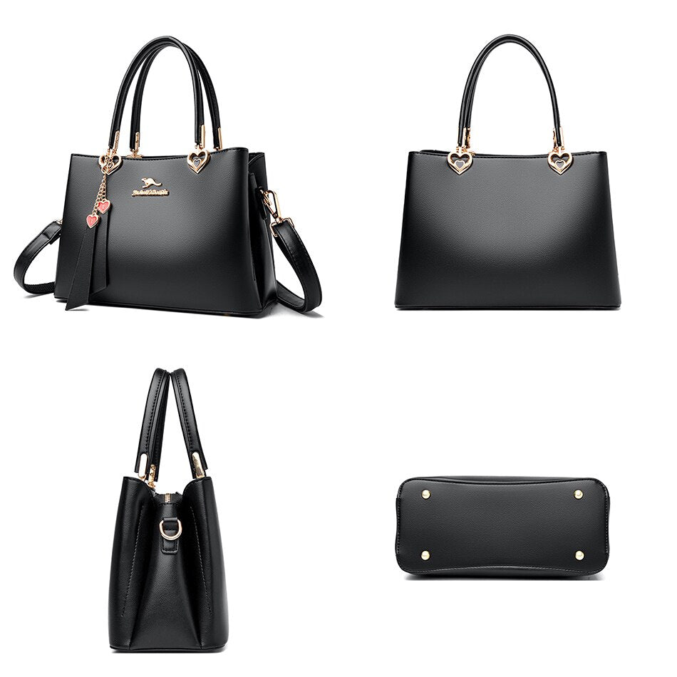 Fashion Top-handle Women Bags High Quality PU Leather Shoulder Crossbody Messegner Bag 2023 Trend New Totes Multi-pocket Purses
