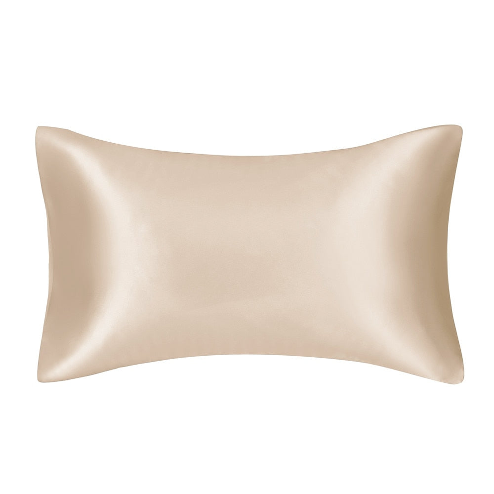 Solid High Quality Silky Satin Skin Care Pillowcase Hair Anti Pillow Case Queen King Full Size Pillow Cover For Sleep