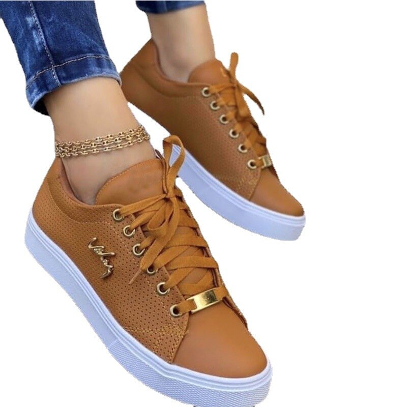 Vulcanized Shoes Women New 2023 Casual Sneakers Fashion Flat Lace Up Outdoor Walking Sport Plus Size 43 Zapatillas Mujer