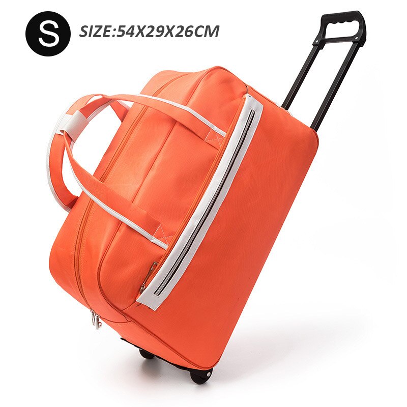 Striped Carry-Ons Bag Waterproof Nylon Trolly Bag For Traveling Men Travel Bags Foldable Cabin Suitcase With Wheels XA225C