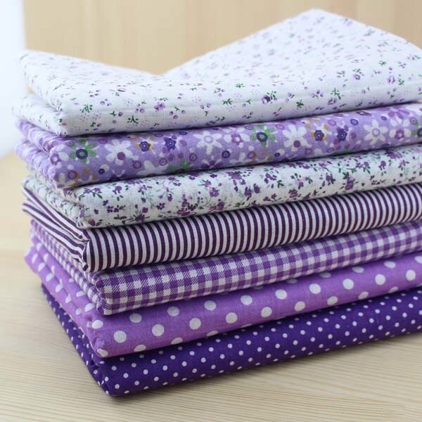 Booksew 7pcs 50cmx50cm Navy Blue Fat Quarters Cotton Fabric For DIY Sewing Patchwork Fabrics Tilda Cloth Telas Tecido Tulle