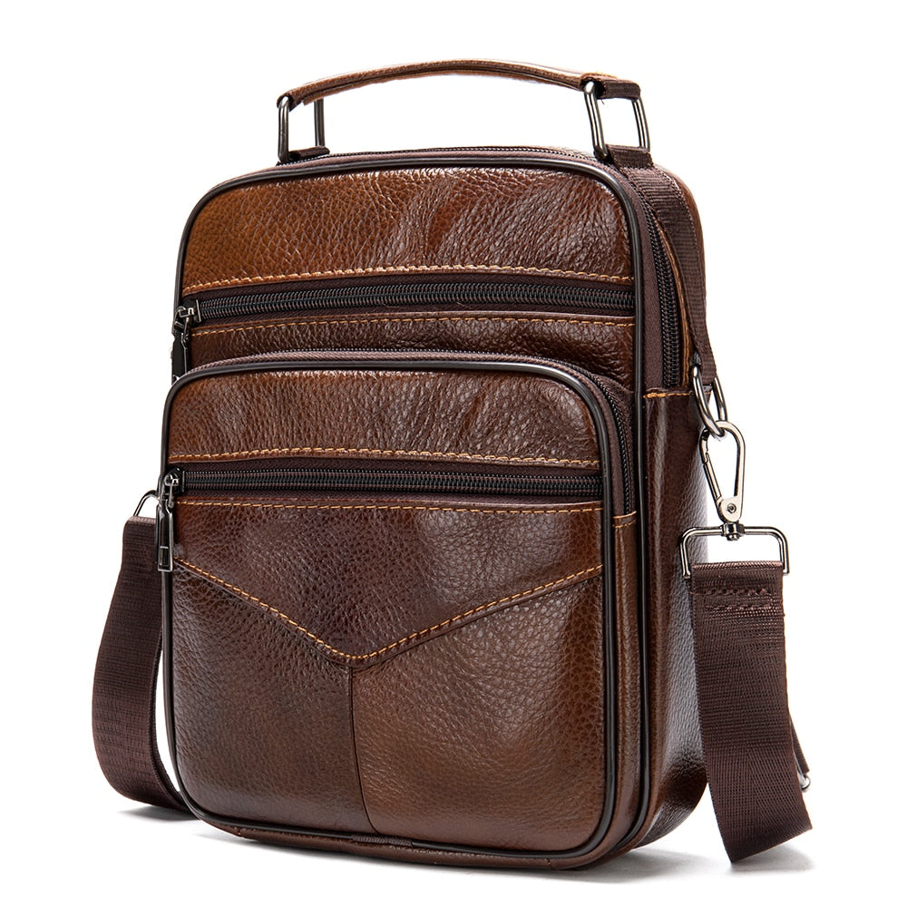WESTAL Bag Men Leather Men's Shoulder Bags Over The Shoulder Man Messenger Crossbody Bags for Men for Camera ipad Handbags 7457