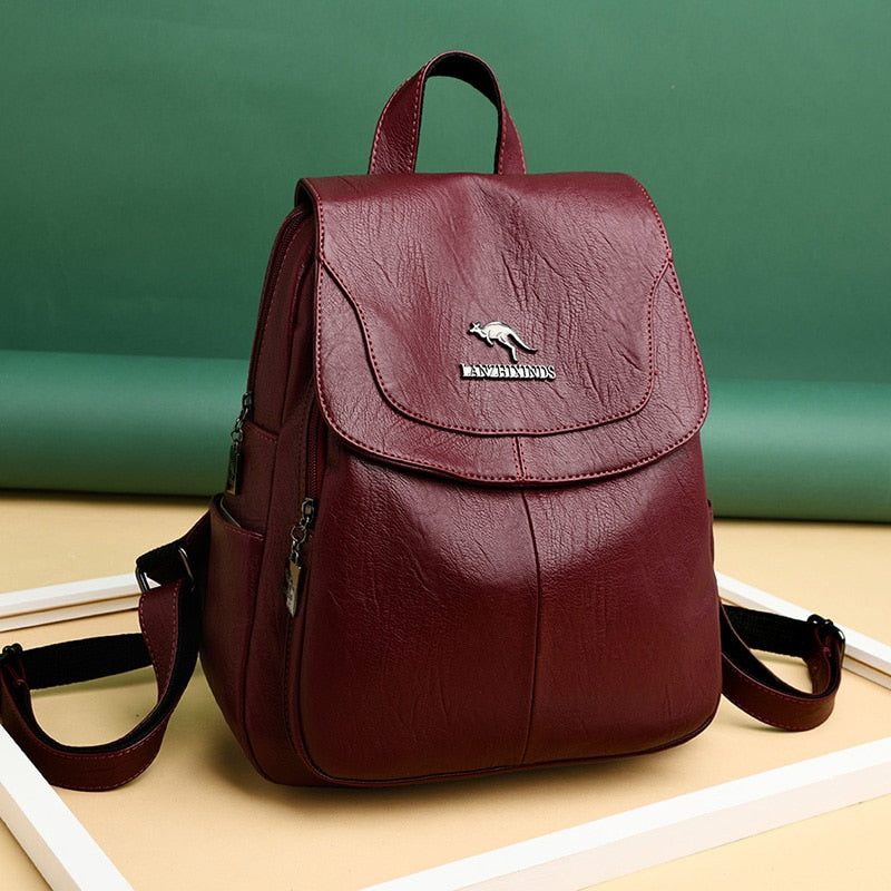 2021 Bagpack Women Leather Backpack Designer Shoulder Bags For Women BackPack School Bags For Teenage Girls Mochila Feminina