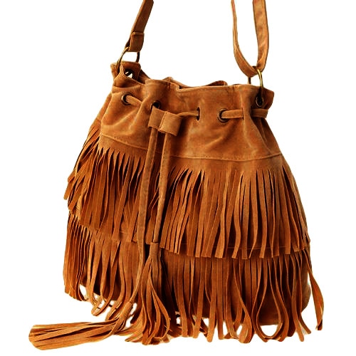 bag women 2020  Fashion Solid Color Women Fringe Drawstring Suede Crossbody Shoulder Bucket Bag  bags for women 2020 сумка женск