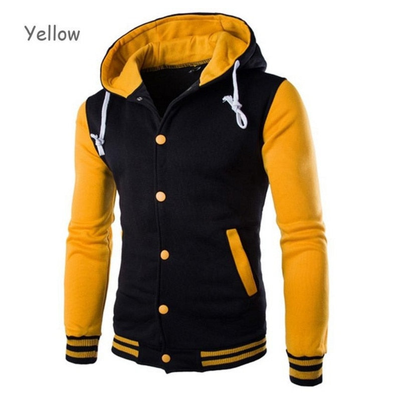 2021 New Arrival Single Casual Baseball Uniform Coat Male Bomber Jacket Men Rib Sleeve Brand Clothing Hot Sale Fleece Spliced
