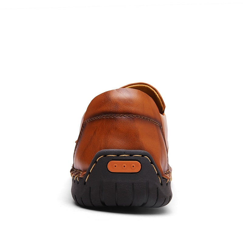 KEZZLY New big size 38-48 men casual shoes loafers spring and autumn mens moccasins shoes genuine leather men's flats shoes