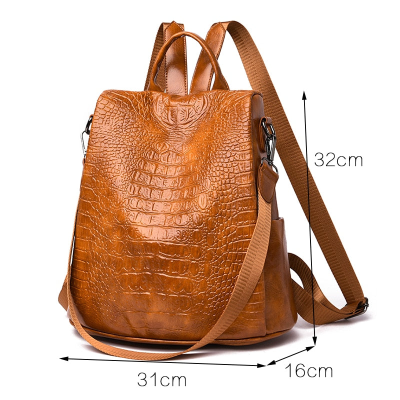 3-in-1 Women Backpacks Anti-theft Travel Backpack Soft Leather School Backpack Fashion School Bags Shoulder Bags for Women 2021