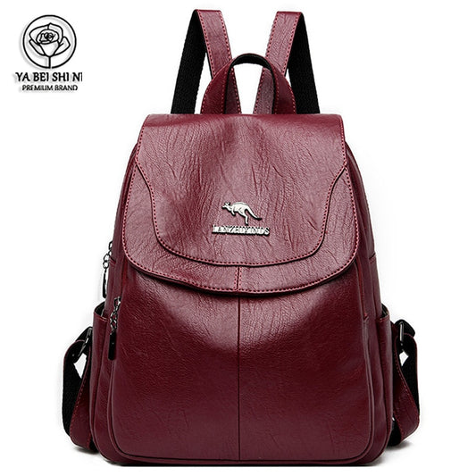 2021 Bagpack Women Leather Backpack Designer Shoulder Bags For Women BackPack School Bags For Teenage Girls Mochila Feminina