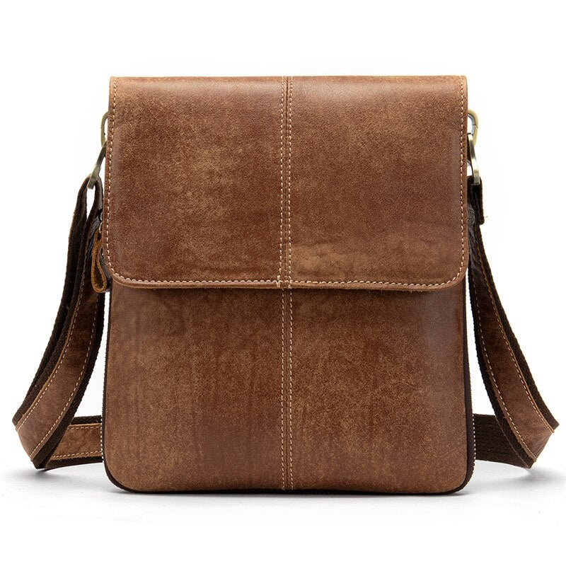 MVA Men's Shoulder Bag for Men Designer Bags Men's Genuine Leather Male Messenger Crossbody Bags Over The Shoulder Handbags 8006