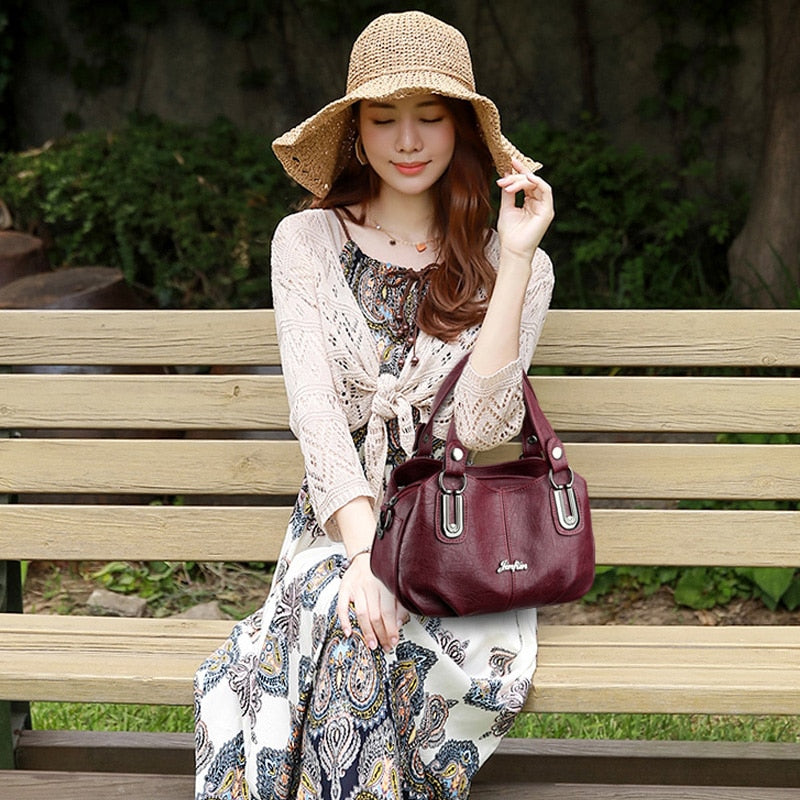 2021 New Brand Soft Leather Messenger Bag Luxury Handbag Women Bags Designer Handbags High Quailty Shoulder Bags Tote Sac A Main
