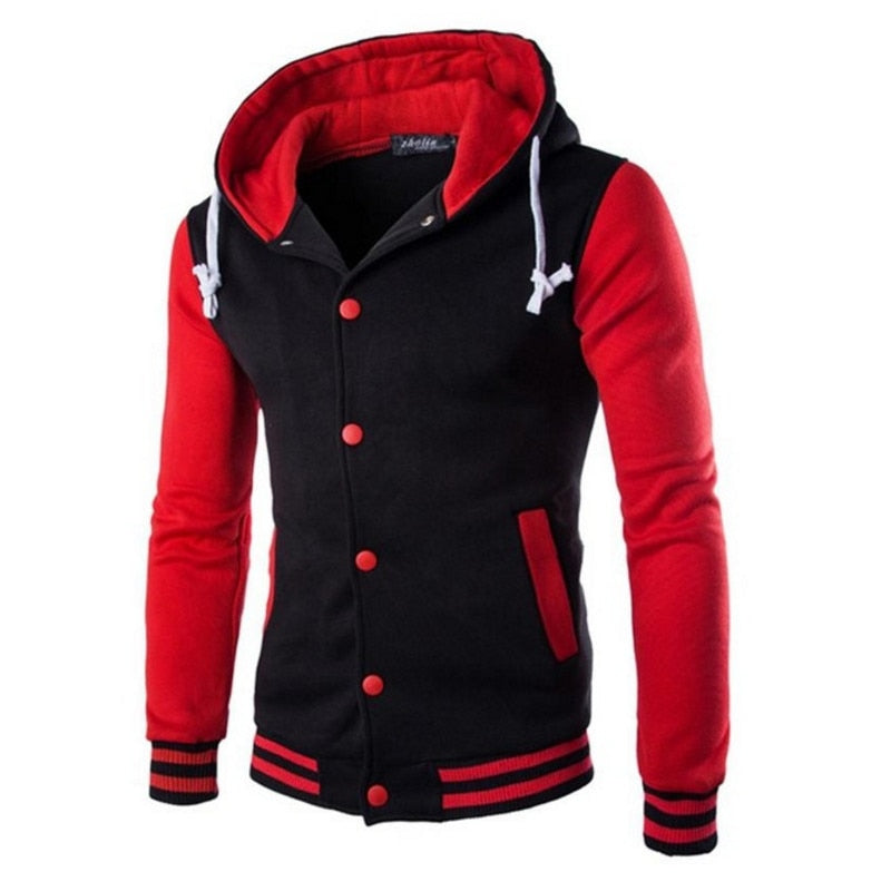 2021 New Arrival Single Casual Baseball Uniform Coat Male Bomber Jacket Men Rib Sleeve Brand Clothing Hot Sale Fleece Spliced