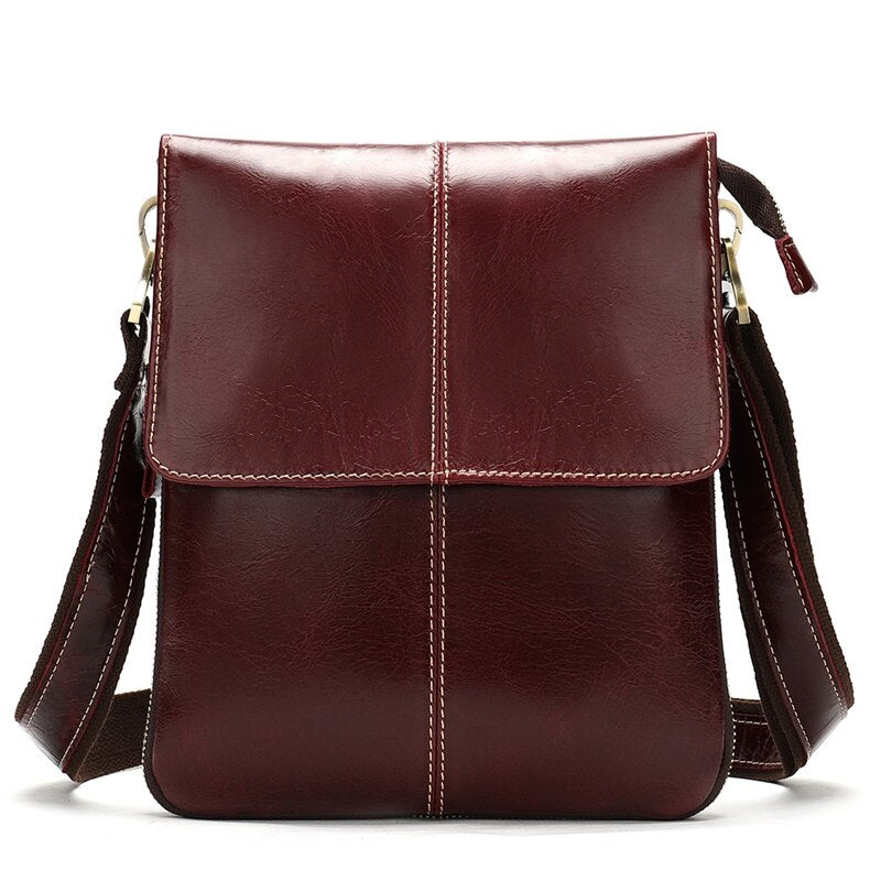 MVA Men's Shoulder Bag for Men Designer Bags Men's Genuine Leather Male Messenger Crossbody Bags Over The Shoulder Handbags 8006
