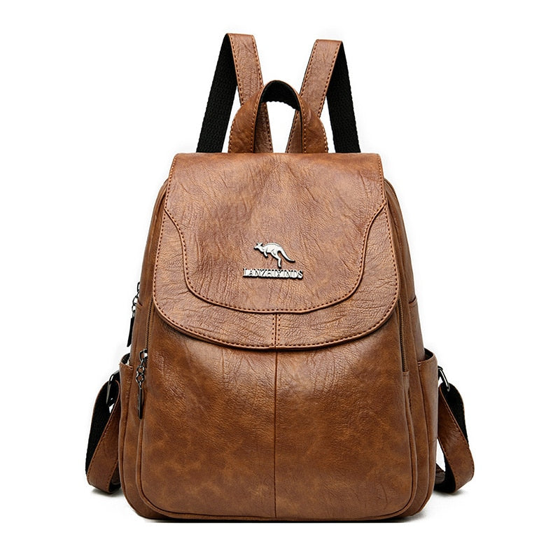 2021 Bagpack Women Leather Backpack Designer Shoulder Bags For Women BackPack School Bags For Teenage Girls Mochila Feminina