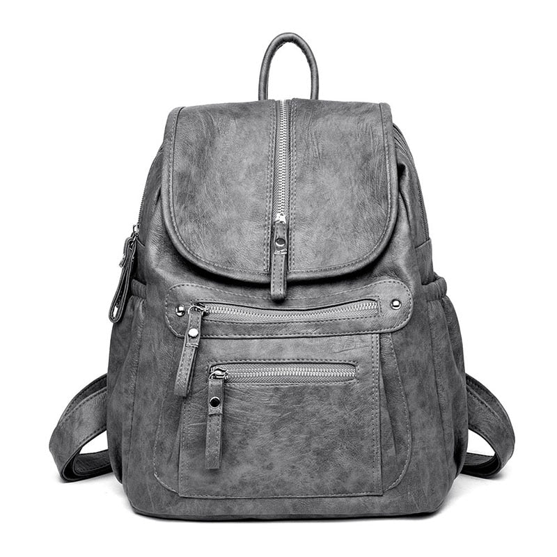 2021 New Women Backpack High Quality Leather Backpack Fashion School Bags Casual Shoulder Bags Large Capacity Travel Backpack