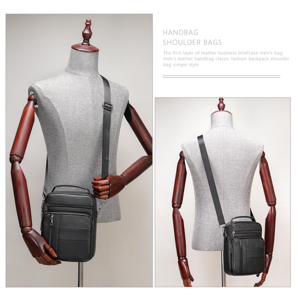WESTAL Bag Men Leather Men's Shoulder Bags Over The Shoulder Man Messenger Crossbody Bags for Men for Camera ipad Handbags 7457