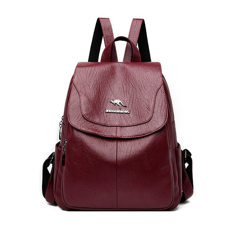 2021 Bagpack Women Leather Backpack Designer Shoulder Bags For Women BackPack School Bags For Teenage Girls Mochila Feminina