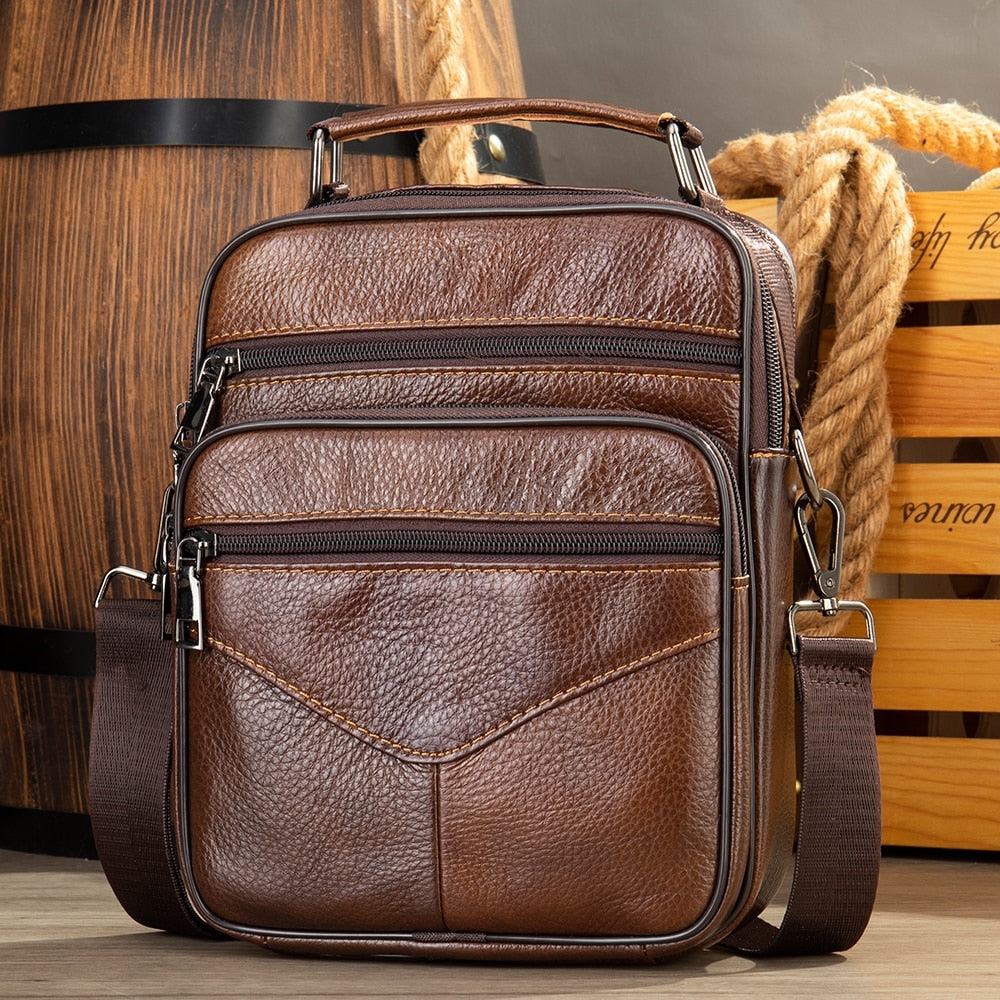 WESTAL Bag Men Leather Men's Shoulder Bags Over The Shoulder Man Messenger Crossbody Bags for Men for Camera ipad Handbags 7457